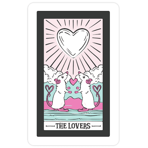 The Rat Lovers Tarot Die Cut Sticker