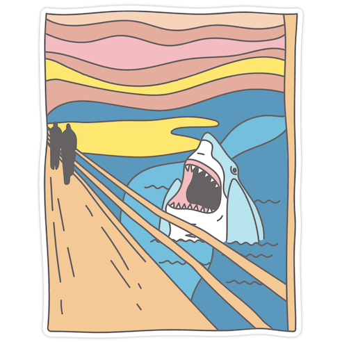 The Shark Scream Die Cut Sticker