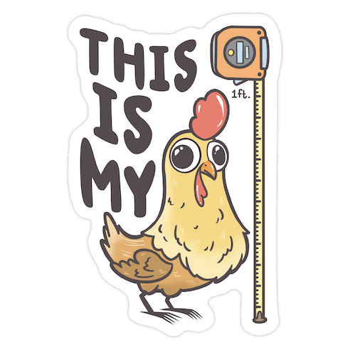 This Is My 1 Ft. Cock Die Cut Sticker