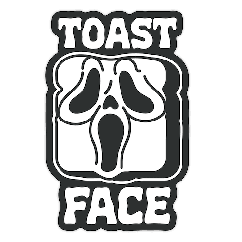 Toast Face Die Cut Sticker