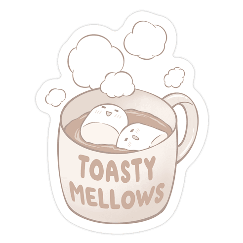 Toasty Mellows Die Cut Sticker