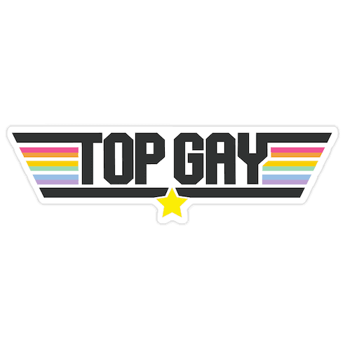 Top Gay Die Cut Sticker