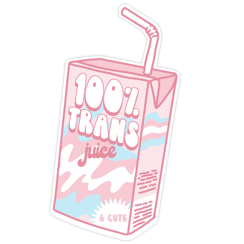 Trans Juice Juice Box Die Cut Sticker
