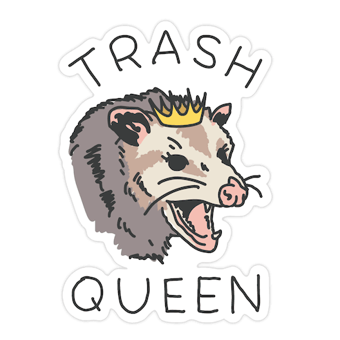 Trash Queen Die Cut Sticker