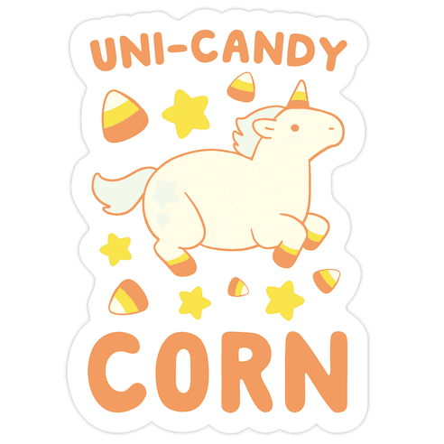 Uni-Candy Corn Die Cut Sticker