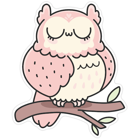 UwU Kawaii Owl Die Cut Sticker