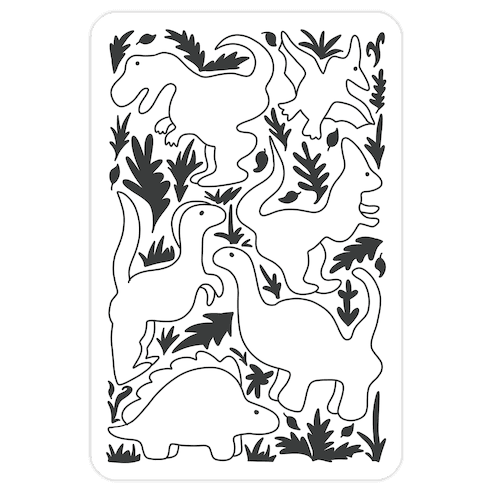 Very Poorly Drawn Dinosaurs Die Cut Sticker