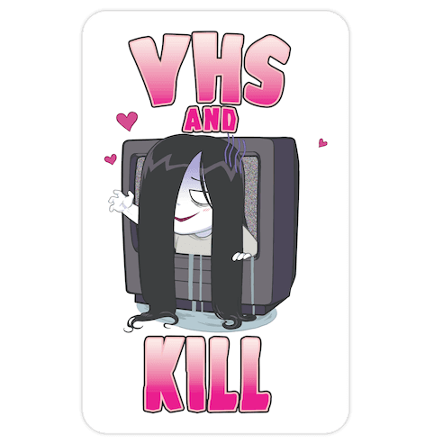 VHS and Kill Die Cut Sticker