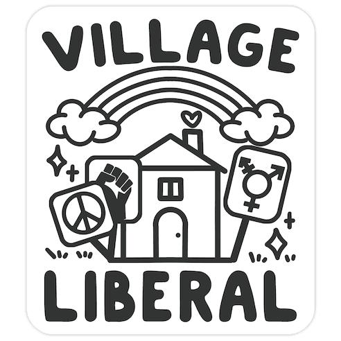 Village Liberal Die Cut Sticker