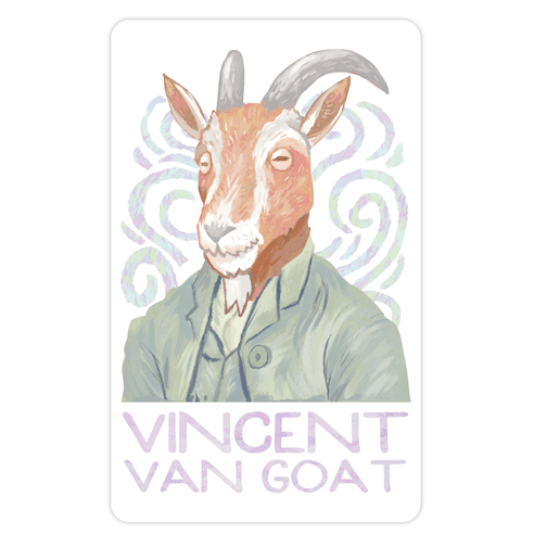 Vincent Van Goat Die Cut Sticker