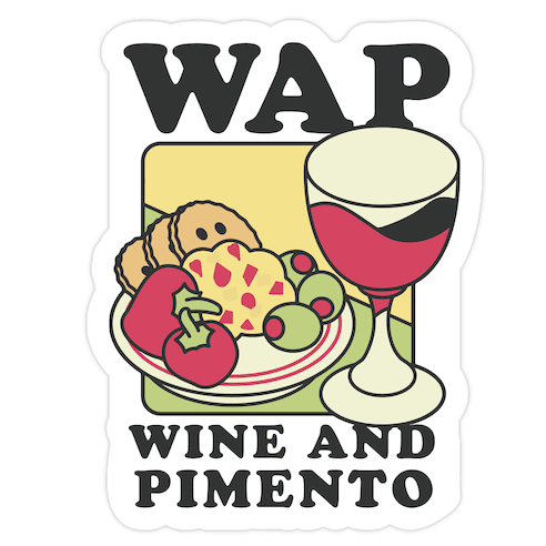 WAP (Wine And Pimento) Die Cut Sticker