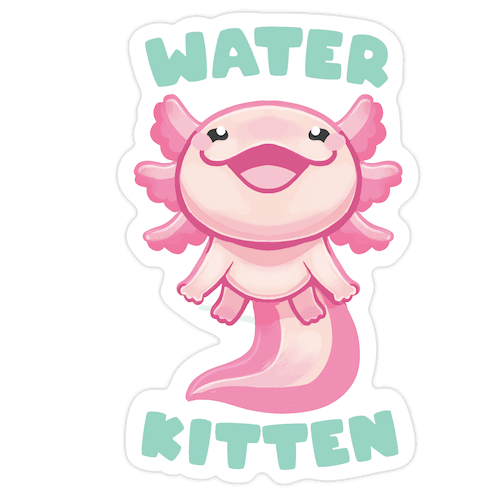 Water Kitten Die Cut Sticker