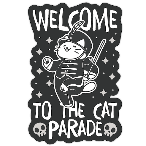 Welcome to the Cat Parade Die Cut Sticker