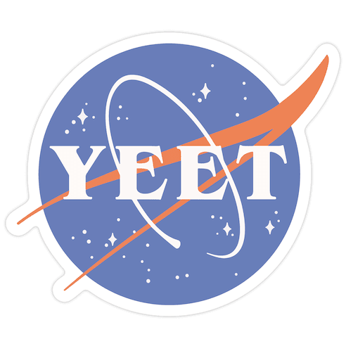 Yeet Nasa Logo Parody Die Cut Sticker