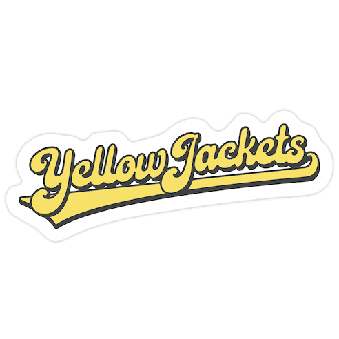 Yellow Jackets Parody Die Cut Sticker