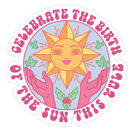 Yule Birth of the Sun Die Cut Sticker