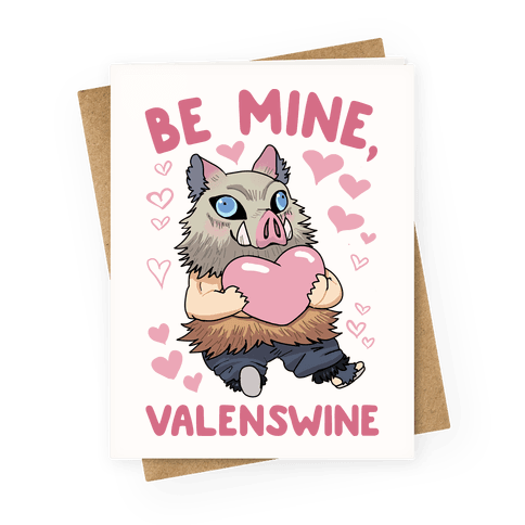 Be Mine, Valenswine Greeting Card