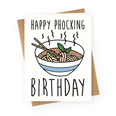 Happy Phocking Birthday Greeting Card