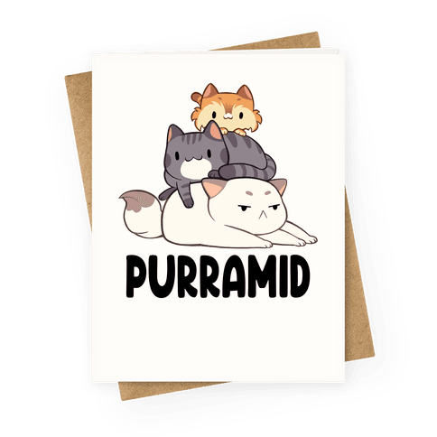 Purramid Greeting Card
