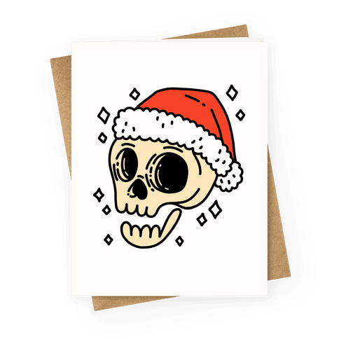 Santa Skull Greeting Card