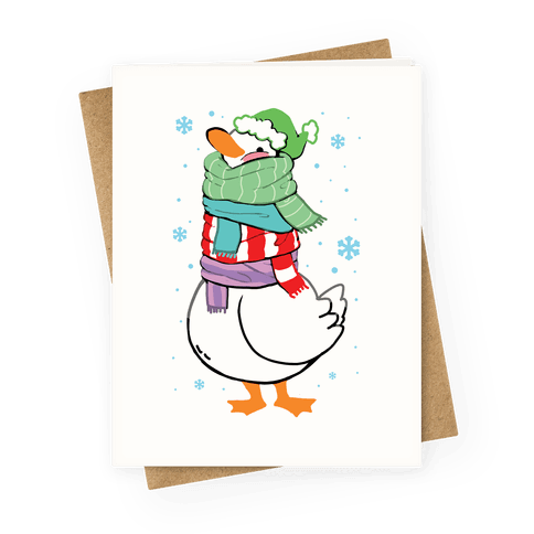 Scarf Duck Greeting Card