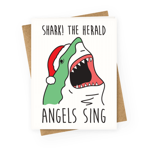 Shark! The Herald Angels Sing Greeting Card