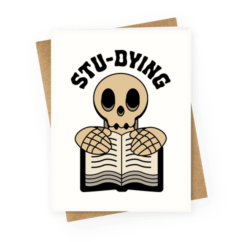 Stu-dying Greeting Card