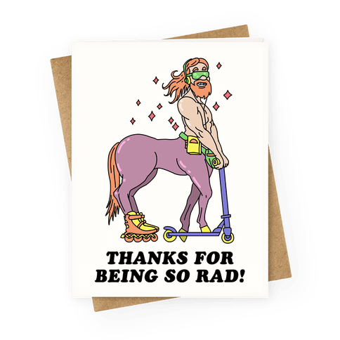 Thanks For Being Rad Greeting Card