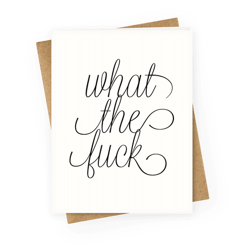 WTF Live Laugh Love Script Parody Greeting Card