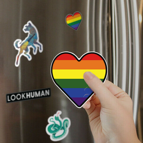Rainbow Heart Magnet