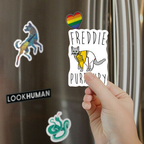 Freddie Purrcury Cat Parody Magnet