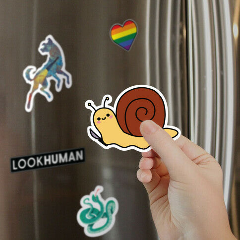 Snail With Knife Magnet