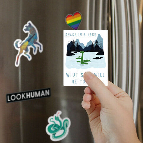 Snake In a Lake Magnet