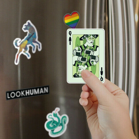 Queen Of Garden Spades Magnet
