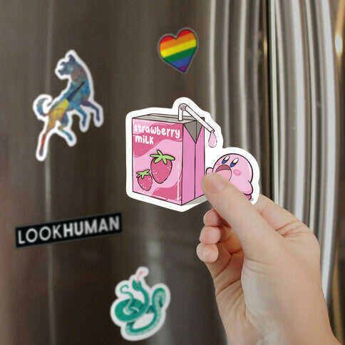 Strawberry Milk Kirby Parody Magnet