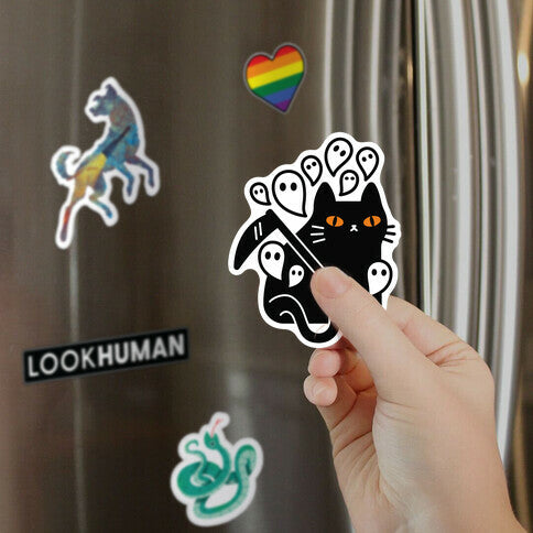Nine Lives Reaper Cat Magnet