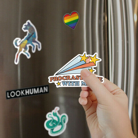 Procrastinate With Me Shooting Stars Magnet