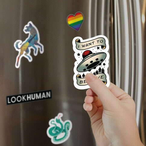 I Want to Believe (Old School Tattoo) Magnet