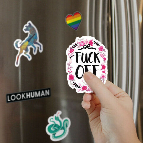 Floral F*** Off Magnet