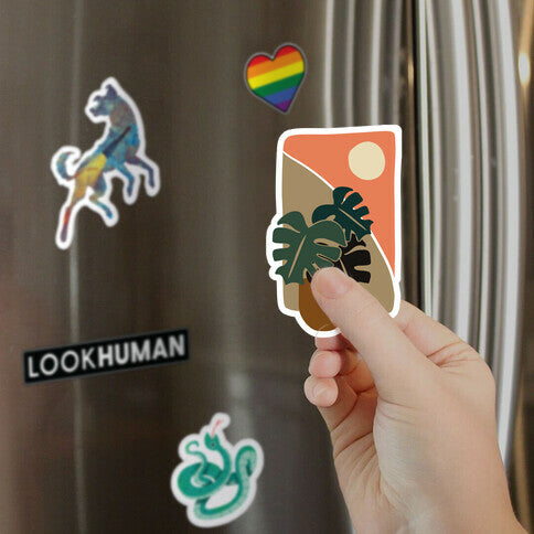 Minimalist Monstera Illustration Magnet