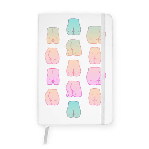 Kawaii Pastel Butt Pattern Notebook