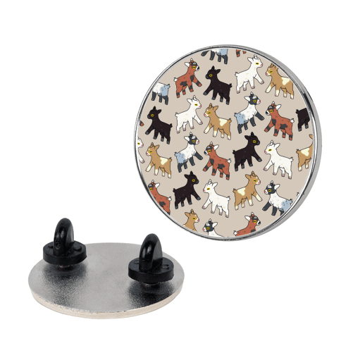 Baby Goats On Baby Goats Pattern Lapel Pin