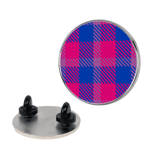 Bi Pride Flag Plaid Pin