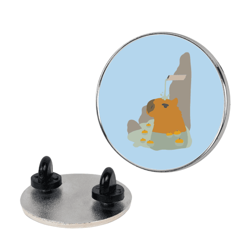 Capybara Hot Spring Lapel Pin