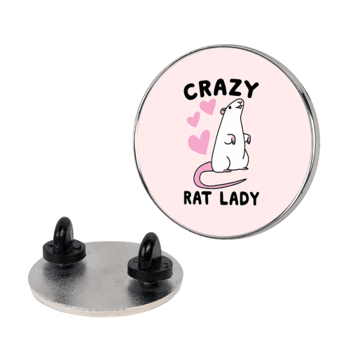 Crazy Rat Lady Lapel Pin