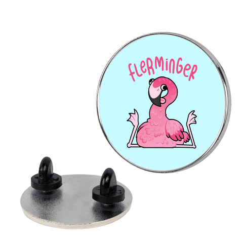 Derpy Flamingo Flerminger Lapel Pin