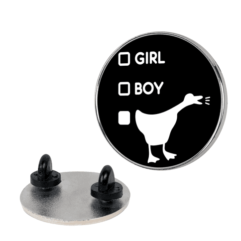 Girl Boy Goose Gender Lapel Pin