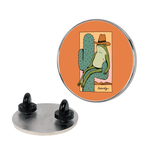 Howdy Frog Cowboy Lapel Pin