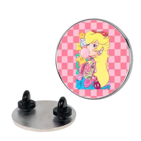 Punk Peach Parody Pin