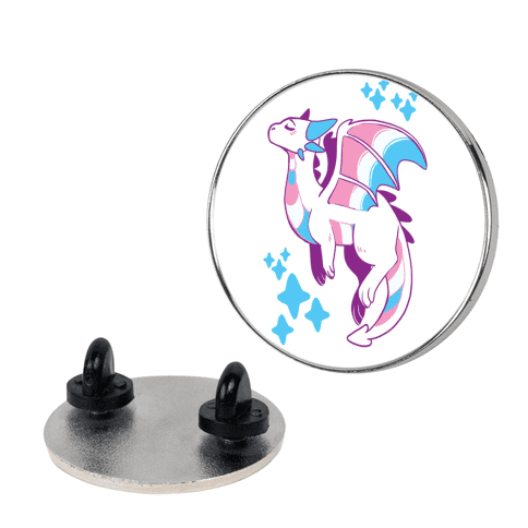 Trans Pride Dragon Pin